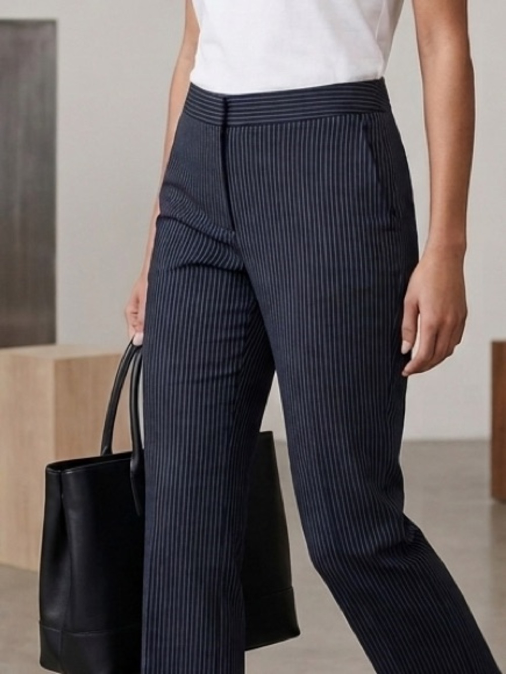 Ann Taylor Pinstripe Ankle Pants